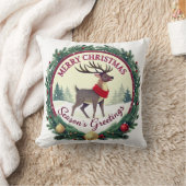 Merry Christmas –Majestic Winter Reindeer 🦌 クッション (ブランケット)