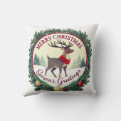 Merry Christmas –Majestic Winter Reindeer 🦌 クッション (裏面)