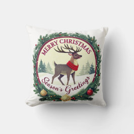 Merry Christmas –Majestic Winter Reindeer 🦌 クッション
