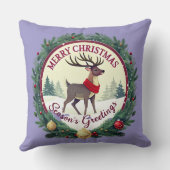 Merry Christmas –Majestic Winter Reindeer 🦌 クッション (裏面)