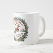 Merry Christmas –Majestic Winter Reindeer 🦌 ジャンボコーヒーマグカップ (正面右)