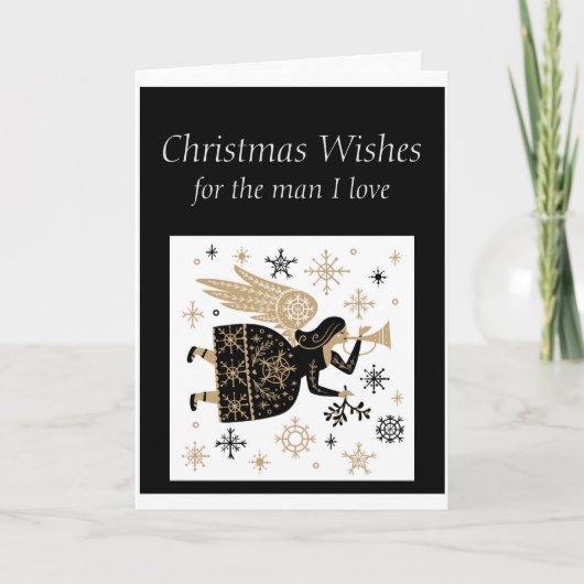 Merry Christmas Man I love Special Angel Card カード (正面)