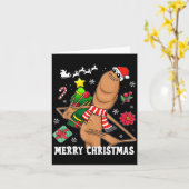 Merry Christmas Marcus The Worm Funny Unhinged Mem カード (黄色い花)