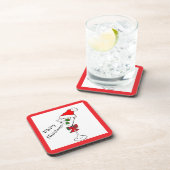 Merry Christmas martini hard plastic coasters コースター (右側)