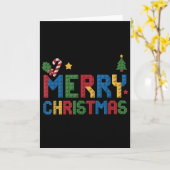 Merry Christmas Master Builder Kids Building Block カード (黄色い花)