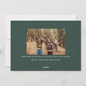 Merry Christmas memories three photo green シーズンカード (裏面)