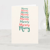 Merry Christmas Merry Design Christmas Card カード (正面)