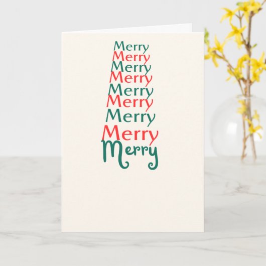 Merry Christmas Merry Design Christmas Card カード (黄色い花)