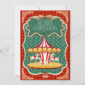 Merry Christmas Merry-go-round Greeting Card シーズンカード (正面)