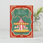 Merry Christmas Merry-go-round Greeting Card シーズンカード (スタンド正面)