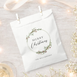 Merry Christmas Minimalist Wreath フェイバーバッグ