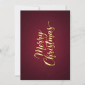 "Merry Christmas" mit goldglänzender Schrift 招待状 (正面)