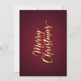  "Merry Christmas" mit goldglänzender Schrift 招待状