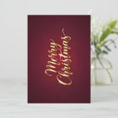  "Merry Christmas" mit goldglänzender Schrift 招待状 (スタンド正面)