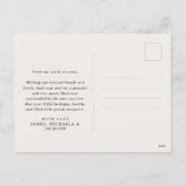 Merry Christmas Modern 7-Photo Collage シーズンポストカード (裏面)