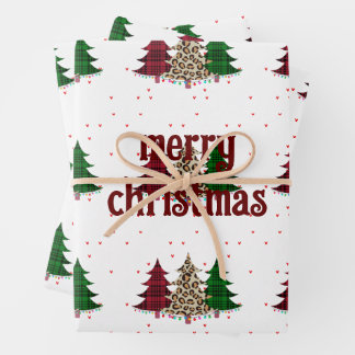 Merry Christmas Modern & Elegant ラッピングペーパーシート