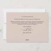 Merry Christmas, Modern Minimalist Family Photo シーズンカード (裏面)