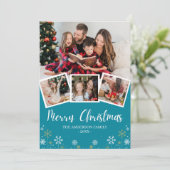 Merry Christmas Modern Photo Family 招待状 (スタンド正面)