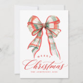 Merry Christmas Modern Red Green シーズンカード (正面)