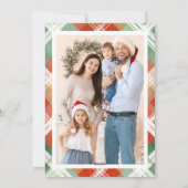 Merry Christmas Modern Red Green シーズンカード (裏面)