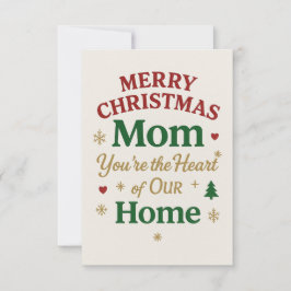 Merry Christmas Mom Card サンキューカード