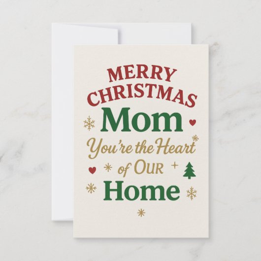Merry Christmas Mom Card サンキューカード (正面)