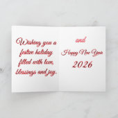 Merry Christmas MOM Folded Greeting Card カード (内部)