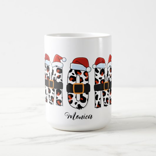  merry Christmas mom Personalized name コーヒーマグカップ (中央)