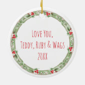 Merry Christmas Mommy Love Kids Festive Keepsake セラミックオーナメント (裏面)