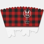 Merry Christmas Monogram Wreath Buffalo Check フェイバーボックス (見開き)