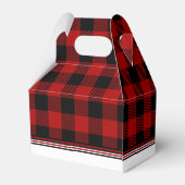 Merry Christmas Monogram Wreath Buffalo Plaid フェイバーボックス (裏面サイド)