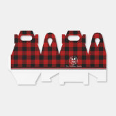 Merry Christmas Monogram Wreath Buffalo Plaid フェイバーボックス (折り畳みなし)