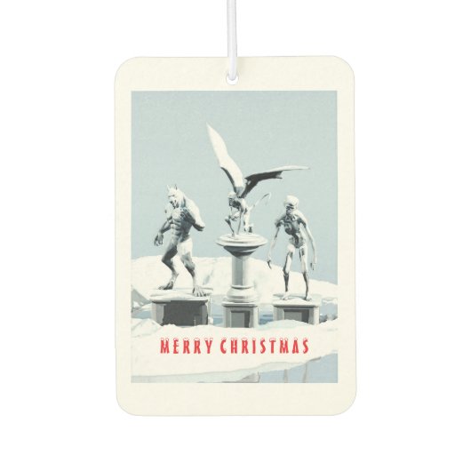 Merry Christmas. Monster ice sculptures カーエアーフレッシュナー (正面)