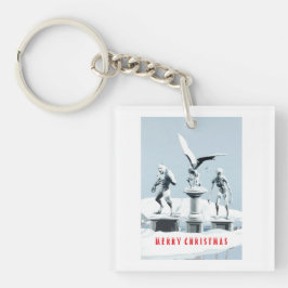 Merry Christmas. Monster ice sculptures キーホルダー