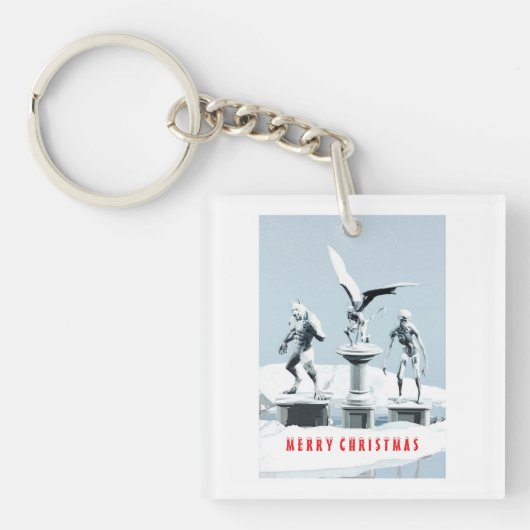 Merry Christmas. Monster ice sculptures キーホルダー (正面)