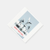 Merry Christmas. Monster ice sculptures スタンダードカクテルナプキン (角)