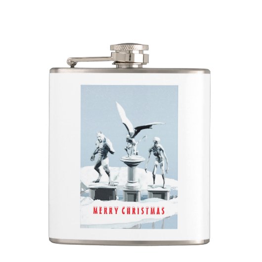 Merry Christmas. Monster ice sculptures フラスク (正面)