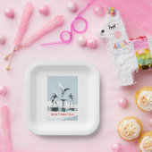 Merry Christmas. Monster ice sculptures ペーパープレート (パーティー)