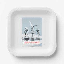 Merry Christmas. Monster ice sculptures ペーパープレート