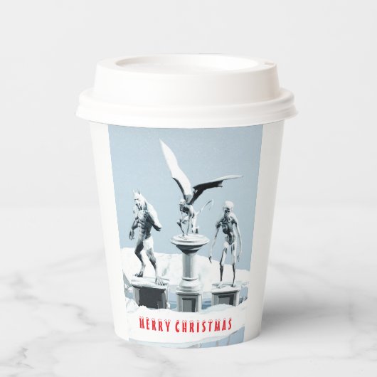 Merry Christmas. Monster ice sculptures 紙コップ (正面)
