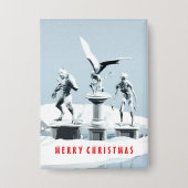 Merry Christmas. Monster ice sculptures 缶バッジ (正面)