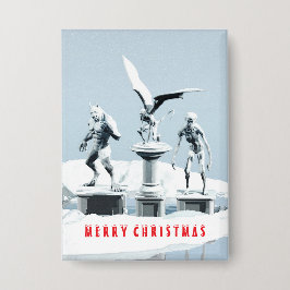 Merry Christmas. Monster ice sculptures 缶バッジ