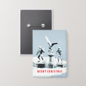 Merry Christmas. Monster ice sculptures 缶バッジ (正面/裏面)