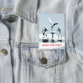 Merry Christmas. Monster ice sculptures 缶バッジ (インサイチュ)