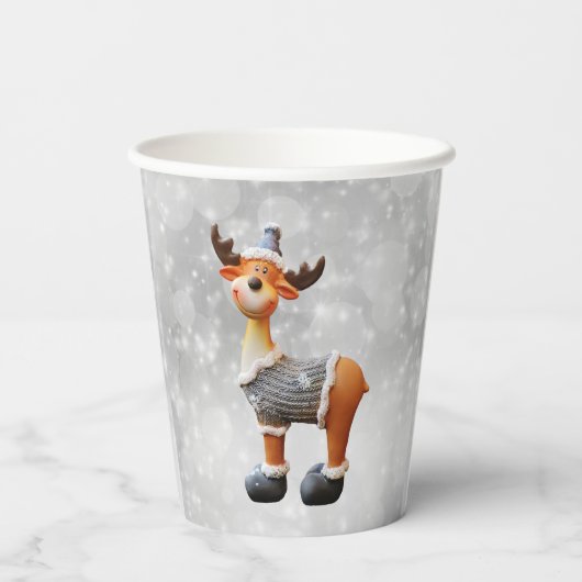 Merry Christmas moose wearing a hat      紙コップ (裏面)