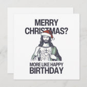 Merry Christmas? More Like Happy Birthday Jesus  シーズンカード (正面/裏面)