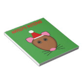 Merry Christmas Mouseカスタマイズ可能メモ帳 ノートパッド (アングル)