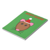 Merry Christmas Mouseカスタマイズ可能メモ帳 ノートパッド (回転)