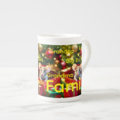 Merry Christmas Mouse Family Love Friends  ボーンチャイナマグカップ (正面右)