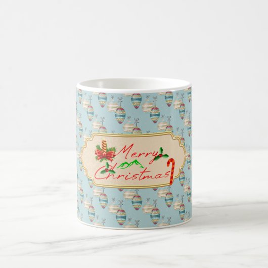 Merry Christmas Mug – Elegant Holiday Design コーヒーマグカップ (中央)